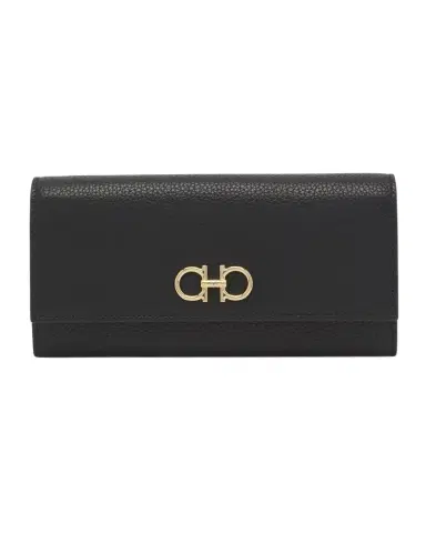 Ferragamo Gancino Flap Leather Wallet on Chain | Thumbnail 1