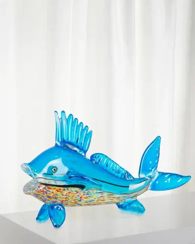 Dale Tiffany Coronado Art Glass Fish Figurine | Thumbnail 1