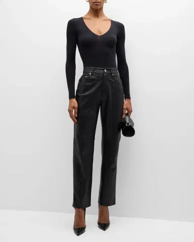 Commando Ballet Long-Sleeve V-Neck Microfiber Bodysuit | Thumbnail 3 Commando Ballet Long-Sleeve V-Neck Microfiber Bodysuit | Thumbnail 3