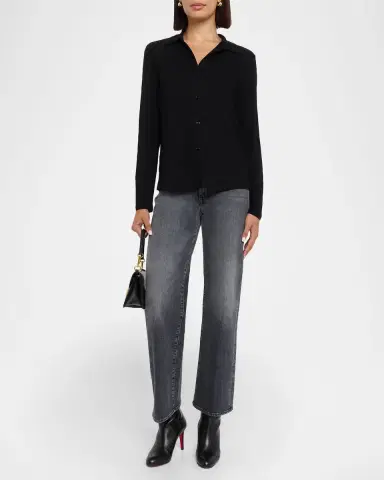 MAJESTIC FILATURES Soft Touch Button-Front Shirt | Thumbnail 2