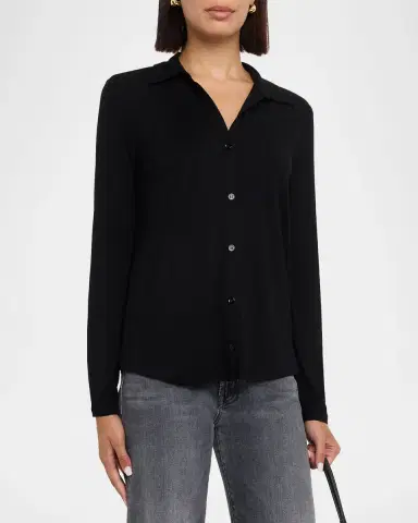 MAJESTIC FILATURES Soft Touch Button-Front Shirt | Thumbnail 4