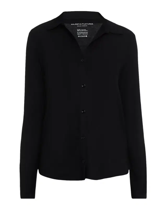 Majestic Filatures Soft Touch Button-Front Shirt