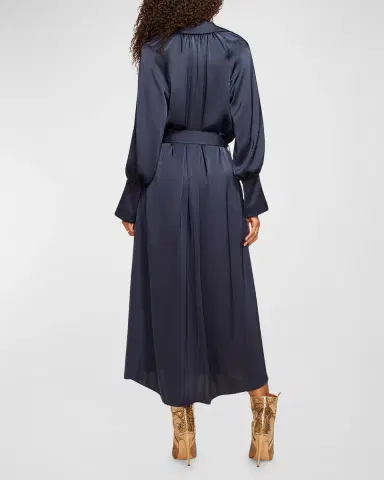 Ramy Brook Cecilia Satin Midi Shirtdress | Thumbnail 2 Ramy Brook Cecilia Satin Midi Shirtdress | Thumbnail 2