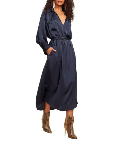Ramy Brook Cecilia Satin Midi Shirtdress | Thumbnail 1 Ramy Brook Cecilia Satin Midi Shirtdress | Thumbnail 1