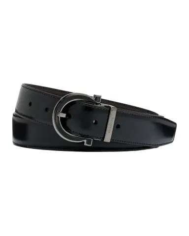 Ferragamo Men's Reversible Gancio-Buckle Leather Belt | Thumbnail 1