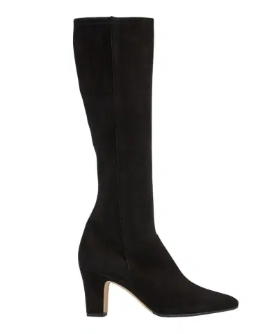 Manolo Blahnik Pitana Suede Block-Heel Knee Boots | Thumbnail 1