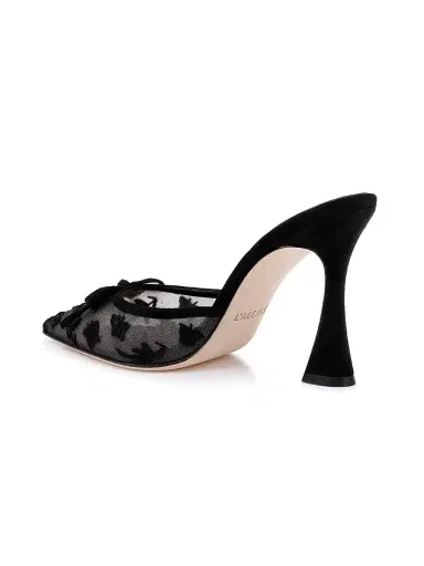 L'Agence Women's Prasad 100MM Mesh Mules - Black Mesh - Size 8.5 | Thumbnail 3