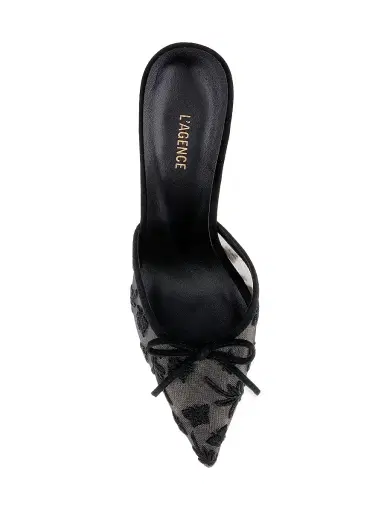 L'Agence Women's Prasad 100MM Mesh Mules - Black Mesh - Size 8.5 | Thumbnail 4