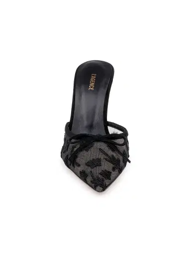 L'Agence Women's Prasad 100MM Mesh Mules - Black Mesh - Size 8.5 | Thumbnail 5