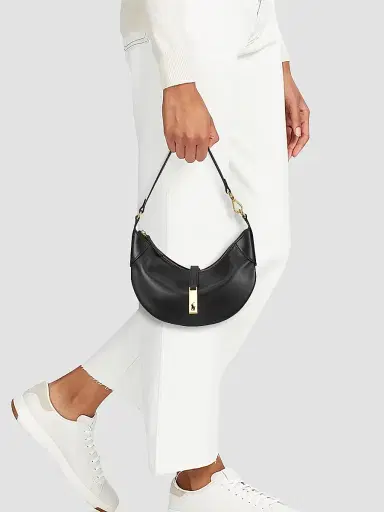 Polo Ralph Lauren Women's Mini Polo ID Leather Shoulder Bag - Black | Thumbnail 2 Polo Ralph Lauren Women's Mini Polo ID Leather Shoulder Bag - Black | Thumbnail 2