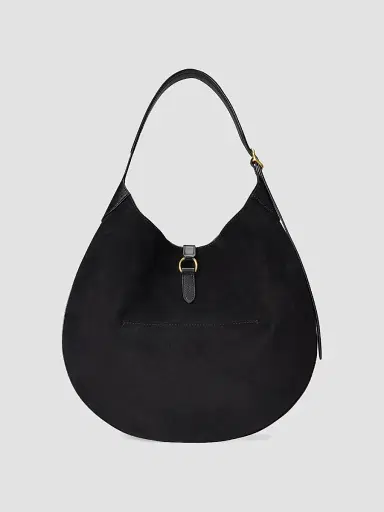 Polo Ralph Lauren Women's Polo ID Suede Shoulder Bag - Black | Thumbnail 4 Polo Ralph Lauren Women's Polo ID Suede Shoulder Bag - Black | Thumbnail 4