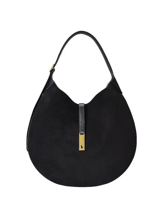 Polo Ralph Lauren Women's Polo ID Suede Shoulder Bag - Black