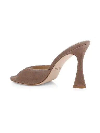 L'Agence Women's Avery 100MM Suede Mules - Taupe Suede - Size 11 | Thumbnail 3