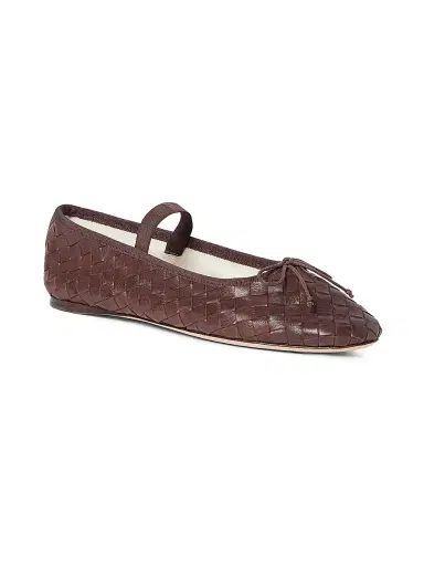 Loeffler Randall Women's Leonie Leather Ballet Flats - Espresso - Size 5 | Thumbnail 2