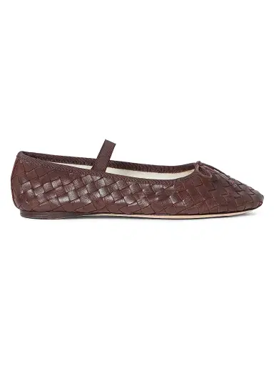 Loeffler Randall Women's Leonie Leather Ballet Flats - Espresso - Size 5 | Thumbnail 1