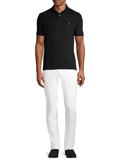 Polo Ralph Lauren Men's Mesh Classic-Fit Polo Shirt - Black - Size XXL | Thumbnail 2