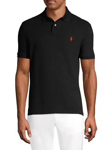 Polo Ralph Lauren Men's Mesh Classic-Fit Polo Shirt - Black - Size XXL | Thumbnail 3
