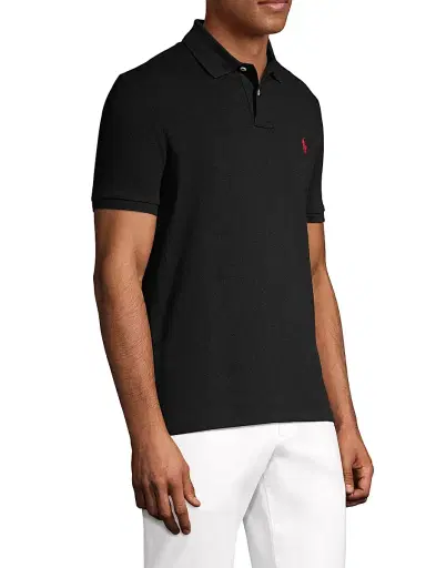 Polo Ralph Lauren Men's Mesh Classic-Fit Polo Shirt - Black - Size XXL | Thumbnail 4