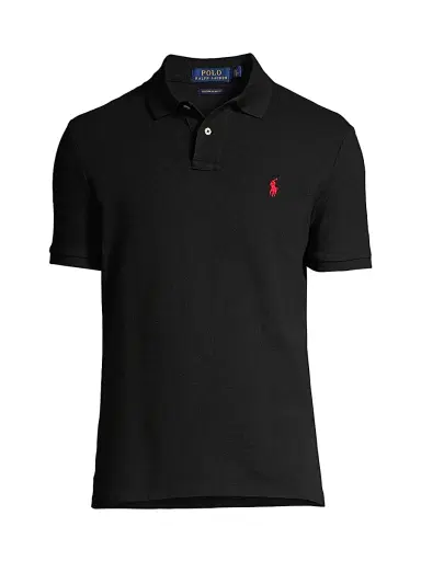 Polo Ralph Lauren Men's Mesh Classic-Fit Polo Shirt - Black - Size XXL | Thumbnail 1