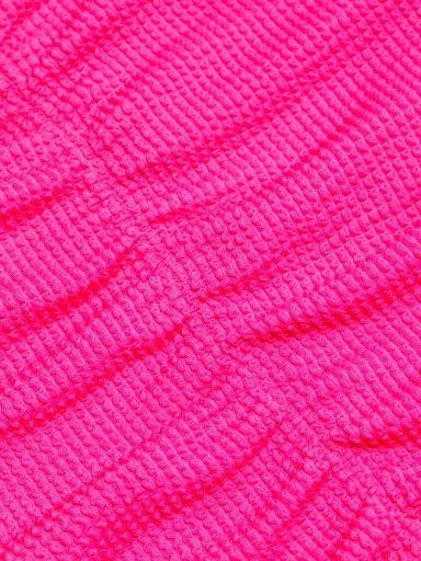 Milly Women's Textured Ruched Strapless One-Piece Swimsuit - Neon Pink - Size Large | Thumbnail 6 Milly Women's Textured Ruched Strapless One-Piece Swimsuit - Neon Pink - Size Large | Thumbnail 6