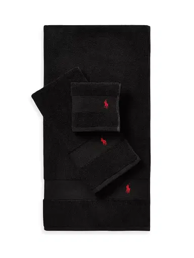 Ralph Lauren Polo Player Cotton Bath Mat - Polo Black - Size Bath Mat | Thumbnail 2
