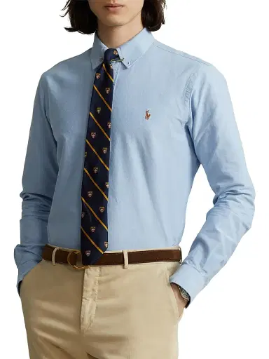 Polo Ralph Lauren Men's Custom-Fit Cotton Oxford Shirt - Blue - Size XXL | Thumbnail 3 Polo Ralph Lauren Men's Custom-Fit Cotton Oxford Shirt - Blue - Size XXL | Thumbnail 3