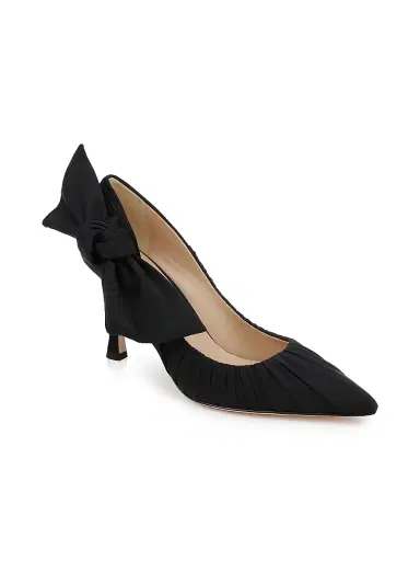 BADGLEY MISCHKA Women's Vanesa 85MM Pleated Satin Pumps | Thumbnail 2 BADGLEY MISCHKA Women's Vanesa 85MM Pleated Satin Pumps | Thumbnail 2