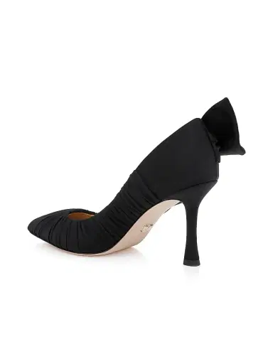BADGLEY MISCHKA Women's Vanesa 85MM Pleated Satin Pumps | Thumbnail 3 BADGLEY MISCHKA Women's Vanesa 85MM Pleated Satin Pumps | Thumbnail 3