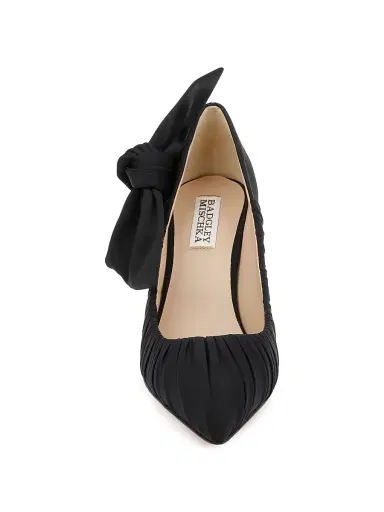 BADGLEY MISCHKA Women's Vanesa 85MM Pleated Satin Pumps | Thumbnail 4 BADGLEY MISCHKA Women's Vanesa 85MM Pleated Satin Pumps | Thumbnail 4