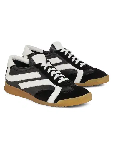 Proenza Schouler Women's Track Leather & Suede Sneakers - Black White | Thumbnail 2