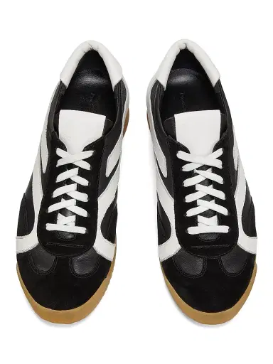 Proenza Schouler Women's Track Leather & Suede Sneakers - Black White | Thumbnail 4