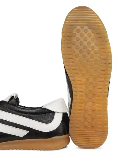 Proenza Schouler Women's Track Leather & Suede Sneakers - Black White | Thumbnail 6
