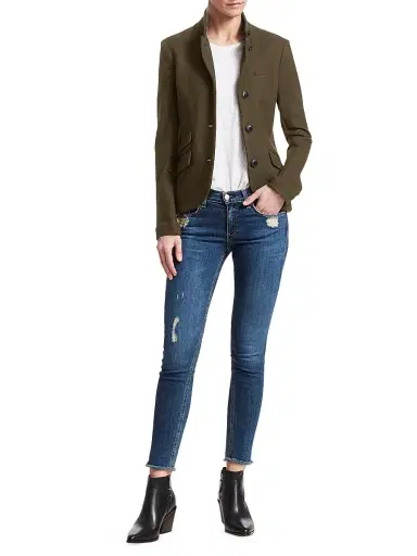 rag & bone Women's Slade Wool Jacket - Army Green - Size 14 | Thumbnail 2 rag & bone Women's Slade Wool Jacket - Army Green - Size 14 | Thumbnail 2