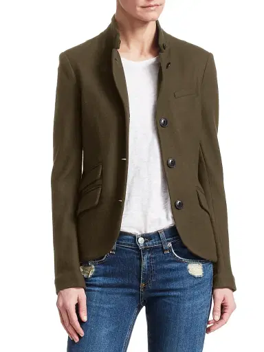 rag & bone Women's Slade Wool Jacket - Army Green - Size 14 | Thumbnail 3 rag & bone Women's Slade Wool Jacket - Army Green - Size 14 | Thumbnail 3