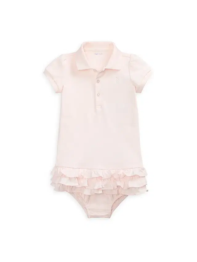Polo Ralph Lauren Baby Girl's 2-Piece Cupcake Polo Dress & Bloomers Set - Pink 9 Months