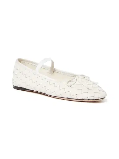 Loeffler Randall Women's Leonie Leather Ballet Flats - Cream - Size 9.5 | Thumbnail 2
