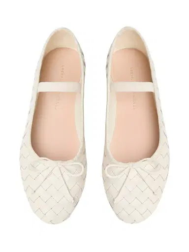 Loeffler Randall Women's Leonie Leather Ballet Flats - Cream - Size 9.5 | Thumbnail 4