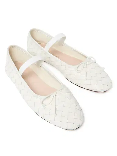 Loeffler Randall Women's Leonie Leather Ballet Flats - Cream - Size 9.5 | Thumbnail 5