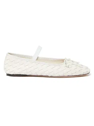 Loeffler Randall Women's Leonie Leather Ballet Flats - Cream - Size 9.5 | Thumbnail 1