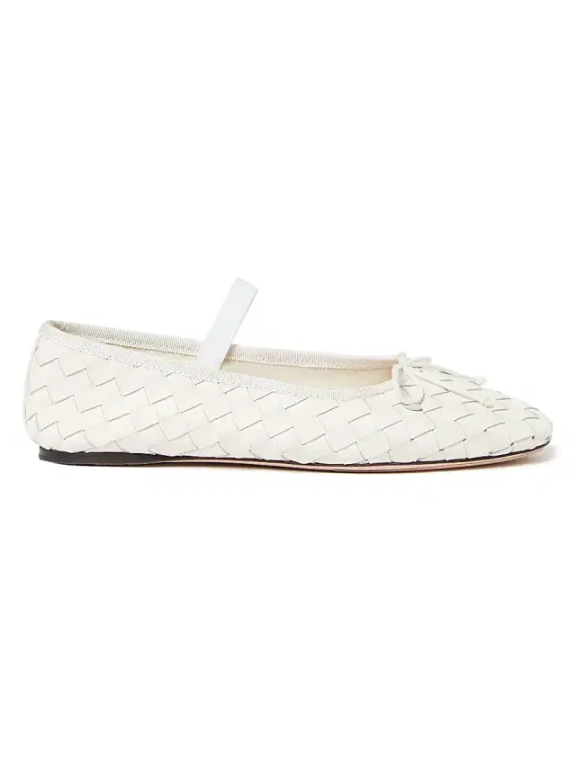 Loeffler Randall Women's Leonie Leather Ballet Flats - Cream