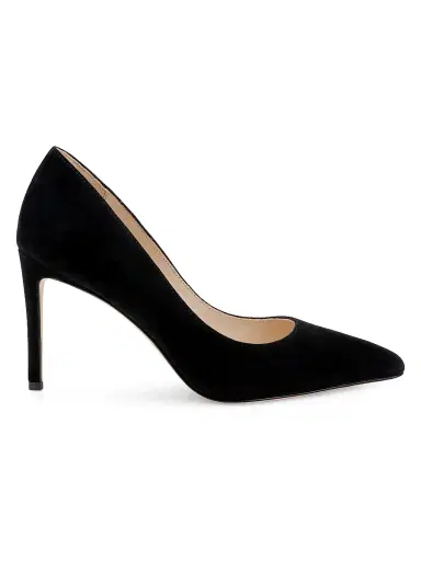 L'Agence Women's Maelle 90MM Suede Pumps - Black Suede - Size 11 | Thumbnail 1 L'Agence Women's Maelle 90MM Suede Pumps - Black Suede - Size 11 | Thumbnail 1