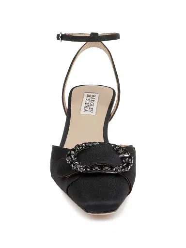 Badgley Mischka Women's Odesza 50MM Crepe Pumps - Black Crepe | Thumbnail 5 Badgley Mischka Women's Odesza 50MM Crepe Pumps - Black Crepe | Thumbnail 5