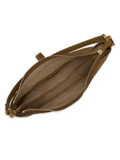 Polo Ralph Lauren Women's Polo ID Mini Suede Shoulder Bag - Artichoke | Thumbnail 2