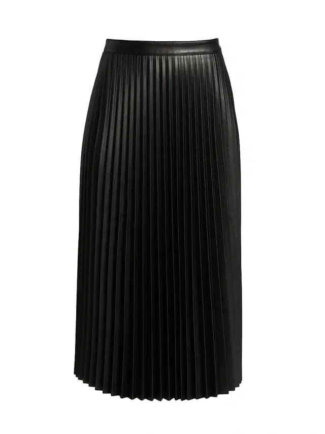 Proenza Schouler White Label Women's Pleated Faux-Leather Midi-Skirt - Black