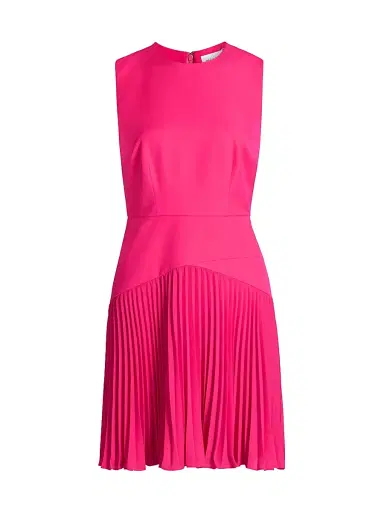 Milly Women's Haddy Pleated Minidress - Pink - Size 12 | Thumbnail 1