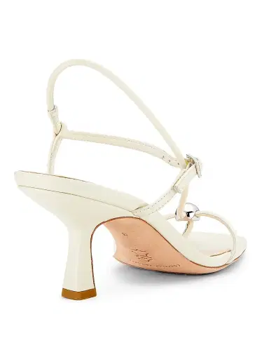 Loeffler Randall Women's Triana 70MM Leather Sandals - White | Thumbnail 3
