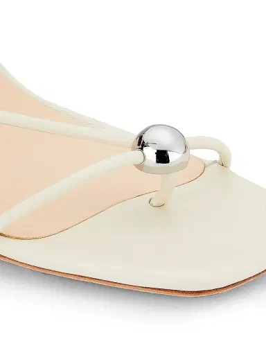Loeffler Randall Women's Triana 70MM Leather Sandals - White | Thumbnail 5