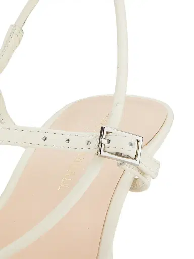 Loeffler Randall Women's Triana 70MM Leather Sandals - White | Thumbnail 6