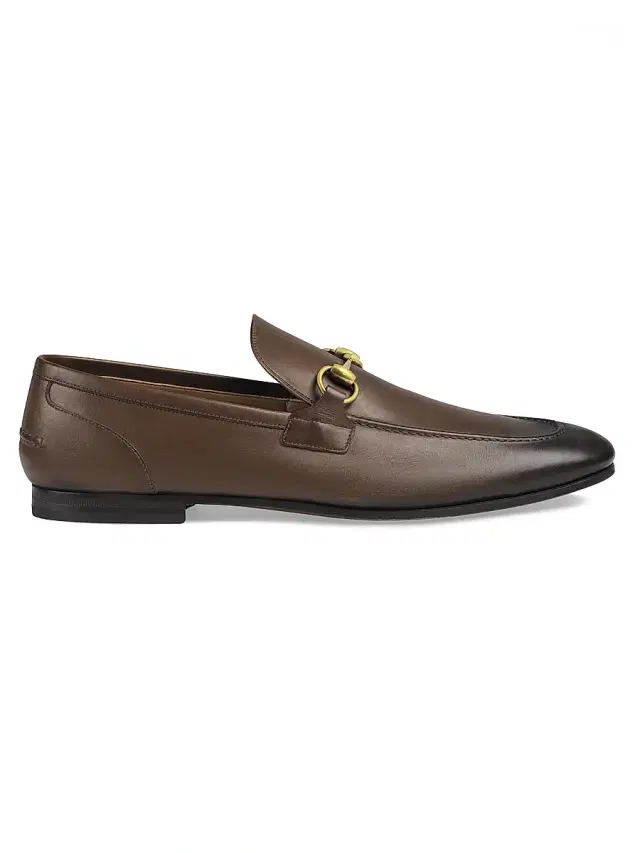 Gucci Men's Jordaan Leather Loafers - Fondente