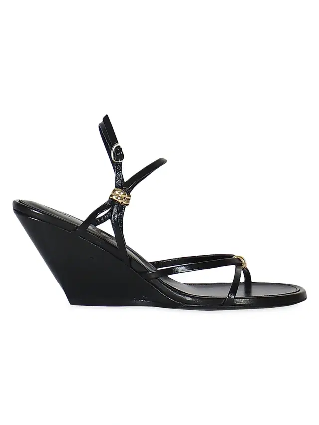 Proenza Schouler Women's Coil 60MM Leather Sandals - Black